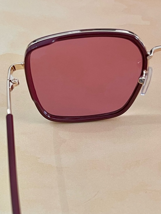 Free People Boho Square Burgundy- Gold Sunglasses main image 10